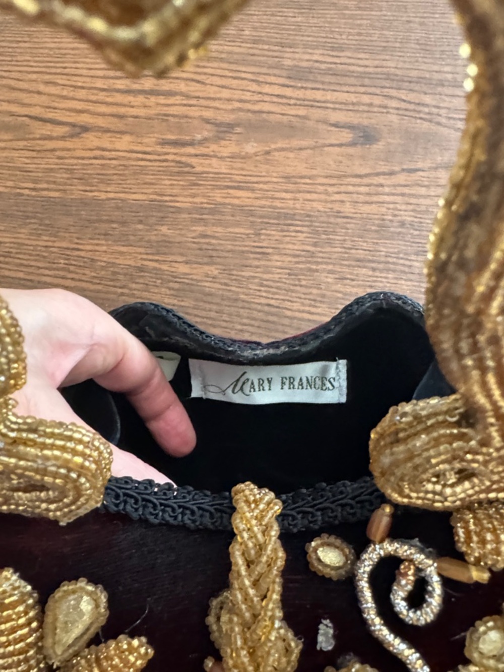 Mary Frances Gold and Brown Beaded Evening Bag. Vintage from the lat 1980.